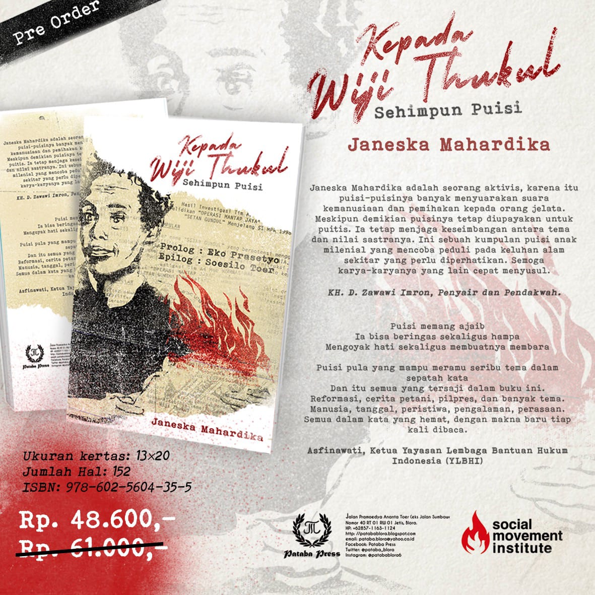 Kepada Wiji Thukul, Sehimpun Puisi - Janeska Mahardika