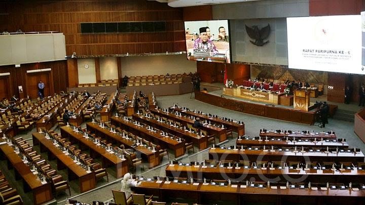 Suasana pada Rapat Paripurna ke VI Masa Persidangan I tahun 2019-2020 | Tempo.co